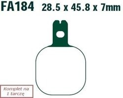 Brake pads EBC FA184 (set on 1 disk)