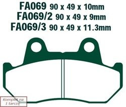 Brake pads EBC FA069/2 (set on 1 disk)