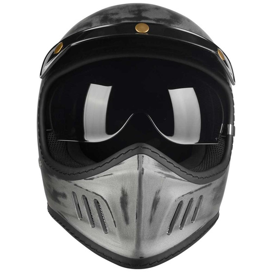 Kask Motocyklowy LAZER Cross TT Cafe racer (kol. Alu Brushed - Matowy) rozm. XS