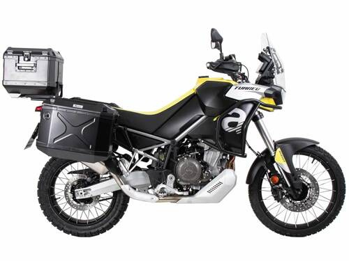 Aprilia Tuareg 660 (2022) stainless steel side carrier incl xplorer black sideboxes