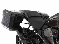 Side carrier cutout stainless steel incl Xplorer black sideboxes for Harley Davidson Pan America (2021-)