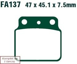 Klocki hamulcowe EBC FA137R (kpl. na 1 tarcze)