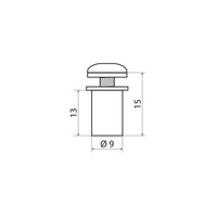 91650 Screen Fit-Kits, rubber nut kits with screw and washers (5 MA) - 10 pcs - Silver