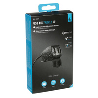 38827 Usb-Fix Trek 2, rainproof double usb charger, screws or double-sided tape fixing - Ultra Fast Charge - 5400 mA – 12/24V