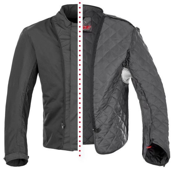 Kurtka motocyklowa BUSE Highland czarno-biała Z102