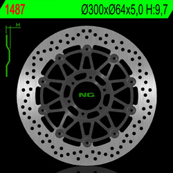 NG TARCZA HAMULCOWA PRZÓD/TYŁ INDIAN CHIEF /CHIEFTAIN 1811 '13-'20, VICTORY '01-'17 (300X64X5) (6X8,5MM) PŁYWAJĄCA
