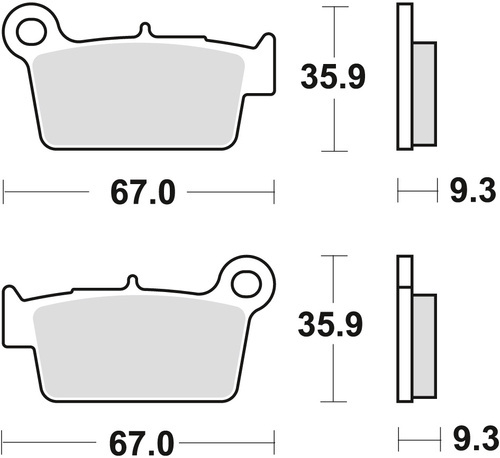 TRW LUCAS BRAKE PADS KH367 SINTER OFFROAD KAWASAKI KXF 250 04-, KLX 450 07-, KXF 450 04-, KXE 450 10-, SUZUKI RMZ 250 04-, RMZ 450 05-, YAMAHA YZ 125 03-, WR 250 08-14, YZ 250 02-, WR / YZ 450 03-, REAR