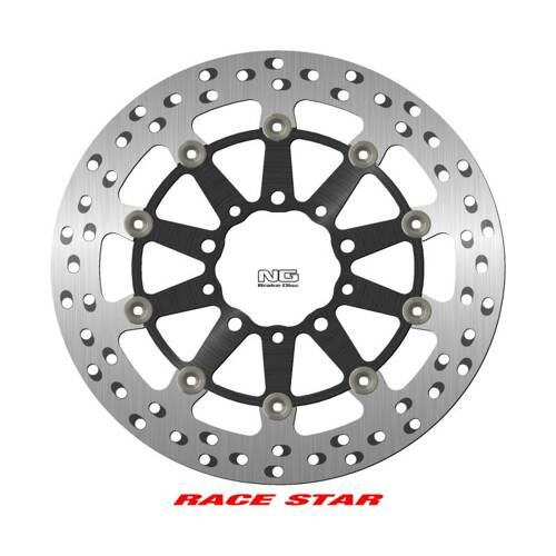 NG TARCZA HAMULCOWA PRZÓD RACE STAR PREMIUM KAWASAKI GTR 1400 '07-'18, ZX-10R NINJA '11-'15, ZX-6/ZX-6R NINJA '13-'17, Z 1000 '14-'20, Z 800 '13-'17, ZX-14 '07-'16, ZZR 1400 '06-'17 (310X80X5MM) (5X8,45/10,25MM) PŁYWAJĄCA (ŚRODEK ALUMINIOWY, POLEP