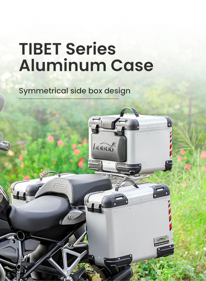 LOBOO TIBET Kufry boczne srebrne 35+28L (10.5.03351.010.21)