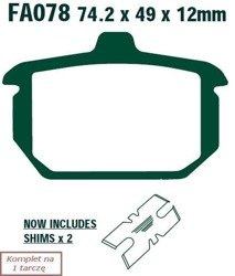 Brake pads EBC FA078HH wzmacniane (set on 1 disk)