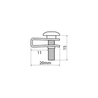 91655 Clip Fit-Kits for fairings (5 MA) - 10 pcs - Silver