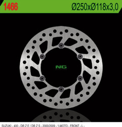 NG TARCZA HAMULCOWA PRZÓD SUZUKI DRZ 400 E/S '00-'09 (250X118X3) (6X6,5MM)