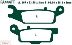 Brake pads EBC FA444R (set on 1 disk) (odpowiednik PROX 37.265102)