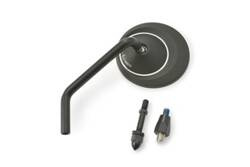 D-MIRROR-8 TYPE-R/ROD LEFT, ALU.BLACK 1PC E-MARKED, 2 ADAPTERS