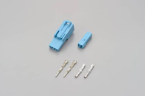 connector set, 2P, ligth blue, for HONDA indicator, male and female