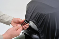 Osłona bagażu  420X600mm  czarna  z haczykami (6szt)