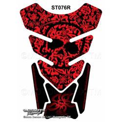 MOTOGRAFIX TANKPAD HAWAIIAN ALOHA SKULL RED ST076R