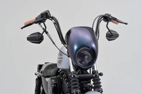 D-MIRROR-7 TYPE-K/ROD RIGHT, ALU.BLACK 1PC E-MARKED, 3 ADAPTERS