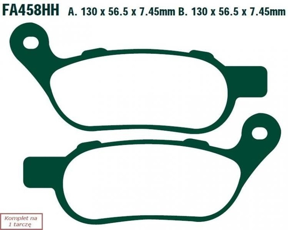 Brake pads EBC FA458V V-PAD (set on 1 disk)