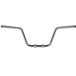 TRW LUCAS STEEL HANDLEBAR 25MM HIGH APEHANGER CHROME (WITH INDENTATIONS FOR CABLES)