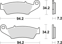 TRW LUCAS KLOCKI HAMULCOWE KH185 KH389 ORGANIC HONDA XL 125 03-08, XR 400 96-03, XLV 650 TRANSALP 97-13, XRV 750 AFRICA TWIN 93-03, KAWASAKI KLX 650 93-01, SUZUKI DRZ 400 00-08, PRZÓD