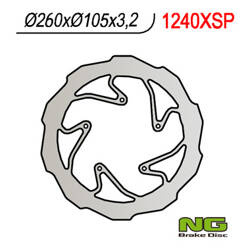 NG TARCZA HAMULCOWA PRZÓD BMW G 450X '08-'11 (260X105X3,2) WAVE (5X6,00MM)