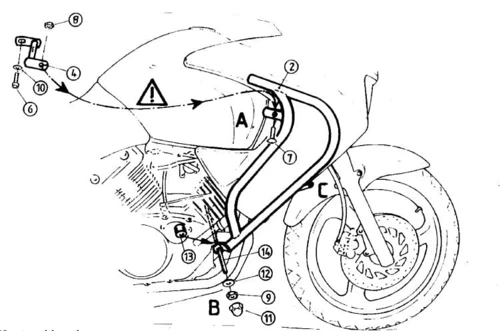 Honda Varadero 125 (2001-2006) engine guard
