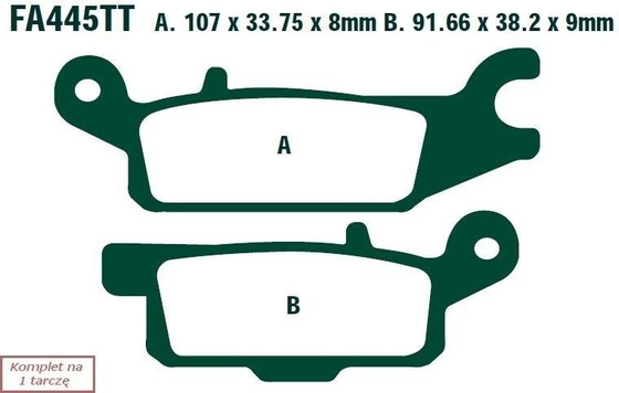 Brake pads EBC FA445TT (set on 1 disk)