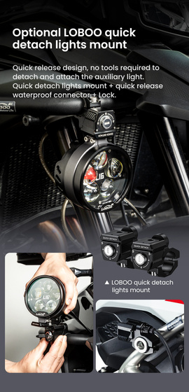 LOBOO L16 światło drogowe i mijania pomocnicze (czarne) (10.1.01016.001.01)