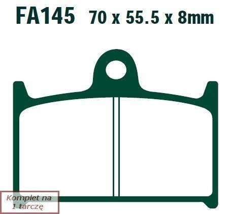 Brake pads EBC FA145HH wzmacniane (set on 1 disk)