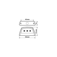 90587 E-ion, 3 Smd Led licence plate lamp, 12V