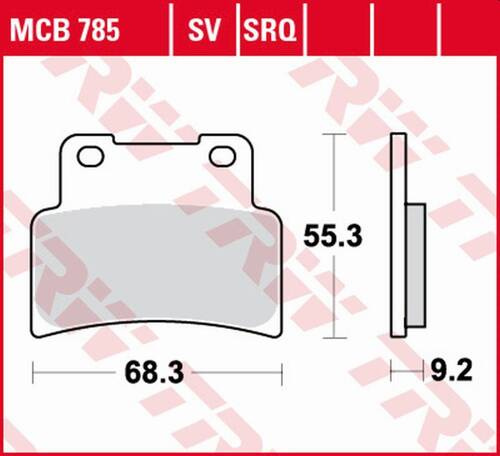 TRW LUCAS ZF KLOCKI HAMULCOWE KH432 SINTER STREET APRILIA RS 125 '07-'13, SL 750 SHIVER/DROSODURO '07-'17, NA 850 MANA '07-'16, SL 900 SHIVER, SMV 900 DROSODURO '17-, YAMAHA MT 125, YZF 125R '14-, PRZÓD