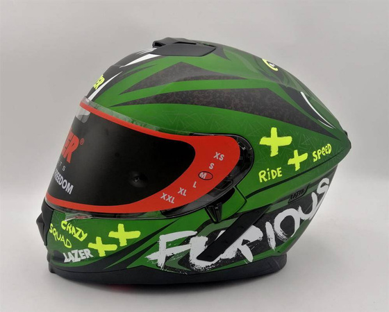 Kask Motocyklowy LAZER RAFALE Oni Zielony (kol. Zielony - Czarny) rozm. L