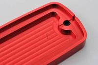 SQUARE MASTER CYLINDER TANK CAP, HONDA(A), RED