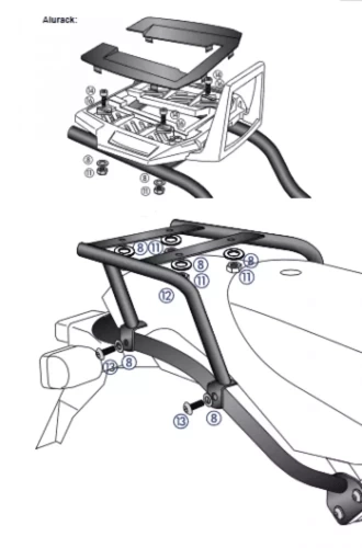 BMW HP 2 (2005-2008) Alurack stelaż