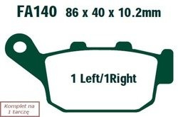 Brake pads EBC FA140 (set on 1 disk)