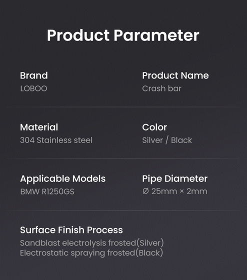 LOBOO Crash Bar do BMW R1250GS Black (10.3.01081.005.11)