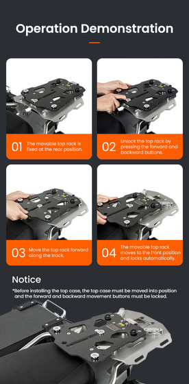 LOBOO Uchwyt kufra centralnego (wersja regulowana) DUCATI DESERT X (2023-) (10.6.01581.101.01)