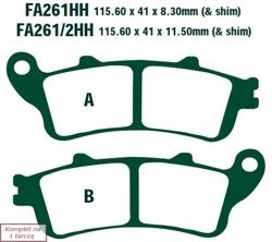 Brake pads EBC FA261/2HH wzmacniane (set on 1 disk)