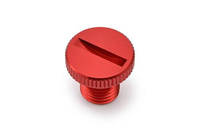 80943 Mirror hole plug bolt CNC red anodized f. M10 x P1.25 left hand side