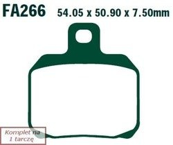 Klocki hamulcowe EBC FA266HH wzmacniane (kpl. na 1 tarcze)