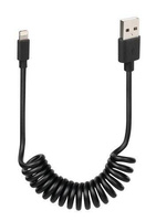 38701 Spring cable Usb > Apple 8 Pin - 100 cm – Black