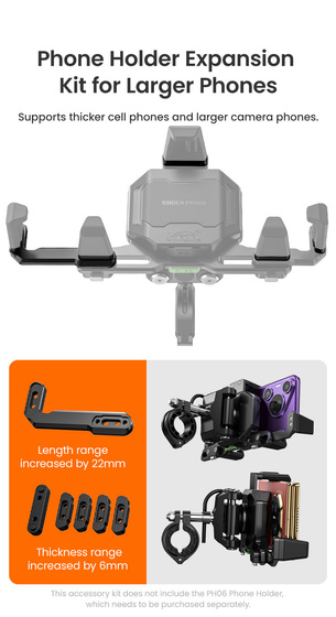 LOBOO Uchwyt na telefon PH06 (z modułem ładowania, 13mm) (10.3.08006.002.11)