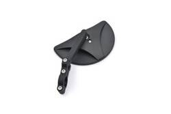 81001 D-MIRROR-19 ABS Nylon handle bar clamp mirror HALF-MOON black