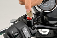 80943 Mirror hole plug bolt CNC red anodized f. M10 x P1.25 right hand side