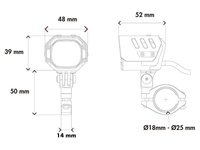Dodatkowe reflektory NOVA LED (zestaw) z uniwersalnym zestawem montażowym, wiązką przewodów i włącznikiem