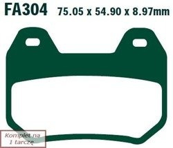 Klocki hamulcowe EBC FA304HH wzmacniane (kpl. na 1 tarcze)