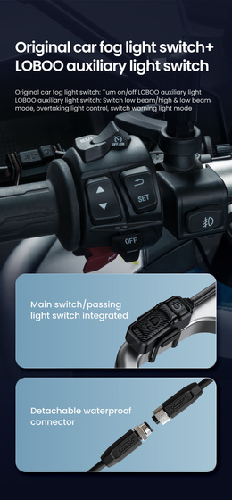 LOBOO L7 światło drogowe i mijania pomocnicze tylko dla CFMOTO 800MT (10.1.01006.001.01)