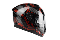 Kask Motocyklowy LAZER RAFALE EVO Darkside (kol. Czarny - Czerwony) rozm. XS