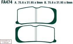 Klocki hamulcowe EBC FA474V V-PAD (kpl. na 1 tarcze)